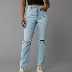 American Eagle Ripped Mom Jean